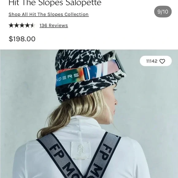 NWOT FP Movement Hit the Slopes Salopette Fleece Overalls Houndstooth Combo - Picture 4 of 11